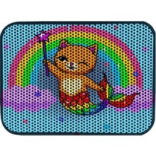 UltraMint Elekli Desenli Kedi Tuvalet Önü Paspası 60X45 Cm, Şık ve Kullanışlı Tasarım