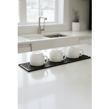 40X10 cm Kauçuk Bar Mat, Bulaşık Kurutma Matı, Tencere Altlığı, Cam Kenarı Saksı Altlığı