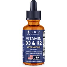 Vitamin D3 And K2 Liquid With Mct Oil – Unflavored – 1 Fl Oz