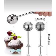 Yeterx Paslanmaz Çelik Çay Süzgeci & Baharat Topu – Uzun Saplı, Ince Delikli Filtre