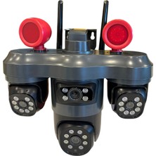 OEM 3mp + 3mp + 3mp 3 Kameralı 9mp Ptz Wifi Güvenlik Kamerası 355° Hareketli Renkli Gece Görüş Akıllı Takip Özelliği RX-55W