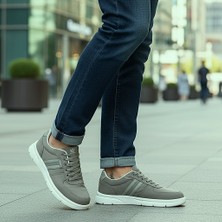 KAFKASLAR AYAKKABI Ortopedik Düz Taban Keten Triko Erkek Sneaker Günlük Laofer Model Ayakkabı