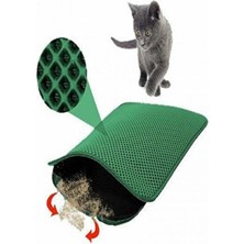 UltraMint Yeşil Elektrikli Paspas ve Kedi Tuvaleti Önü Temizleme Paspası