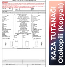 Organik Yolda 4 Adet Otokopili Güncel Kaza Tespit Tutanağı (2026), Yazılanlar Nüshaya Geçer. 4 Asıl + 4 Nüsha