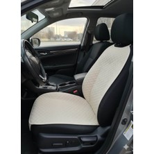 Oto Koltuk Kılıfı Sırt Destekli Bej Minder Classe Elegance Ön Ikili +Arka Oturma Set