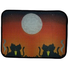 UltraMint Elekli Desenli Kedi Tuvalet Ön Paspası, 60X45 Cm, Şık ve Kullanışlı