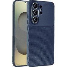 Adige Samsung Galaxy S26 Ultra Kılıf Negro Karbon Desen Silikon + Ekran Koruyucu