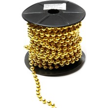 Boncukcu Abla 3 Metre Makara Gold Inci Yuvarlak Metalik 6mm