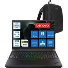 Lenovo Thinkpad P16 Gen3 Intel Core Ultra 9 275HX 64GB 512GB+512GB SSD 12GB/RTXPRO3000 Blackwell 16" Wuxga (1920X1200) IPS 500NITS Freedos Aı Machine Learning Iş Istasyonu 21RQ000JTXF38 + Zettaçanta