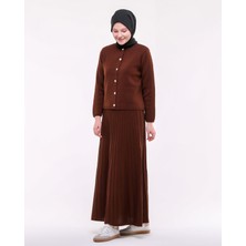 İlmek Kadın Triko Etek Hırka Takım 23319