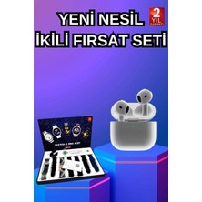 Narnuga 3.nesil Tws Bluetooth Kulaklık Bluetooth Bağlantılı Akıllı Saat Amoled Ekran Plastik Hasır Kordon