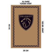 Normadia 35X50 120 Gr. Kraft Kağıt Oto Paspası, Peugeot, Yatay ve Dikey, 50 Adet