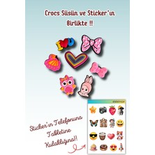 Birikiyedi 7' Li Set Jibbitz Terlik Süsü I Love You,kurdele,kalp,kelebek