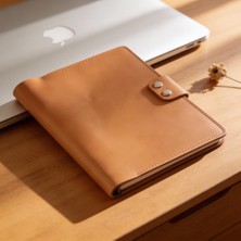 El Yapımı Hakiki Deri A5 Defter Kılıfı ve Organizer Not Defteri Çantası