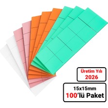 JEYI CORE100 - 100 Parça 5W/MK Multi Pack Silikon Termal Ped Seti (15X15MM) - 4 Farklı Kalınlık