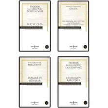 En Çok Okunan 4 Kitap Set: Suç ve Ceza, Bir Delinin Anı, Babalar ve Oğullar, Karamazov Kardeşler