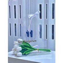 UltraMint Yapay Lale Buketi Çantalı, Sevgililer Günü Için Şık Hediye