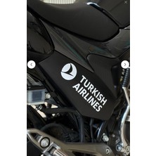 Banxtre Motor-Araba-Kask Için Beyaz Renk Thy Turkish Airlines Sticker Etiket (18CMX5CM)