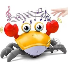 Hak-İş Oyuncak Kırmızı-Turuncu Yengeç Emekleme Oyuncağı Hız Sensör Fonksiyonlu (Şarj Edilebilir)