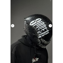 Banxtre Kask Için Gotic Yazı Tipiyle Sinner Beyaz Renk Sticker (22CMX17CM)