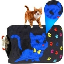 UltraMint Desenli Elekli Kedi Kumu Paspası 45X60, Tüy Toplama Rulosu