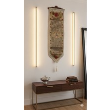 Gfsmore Esmaül Hüsna Kumaş Duvar Süsü (Koyu Renk)