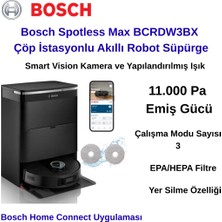 Bosch Spotless Max Çöp Istasyonlu Akıllı Robot Süpürge + Hassas Mutfak Tartısı Hediye