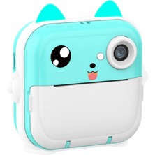 MiraLive Anlık Termal Yazıcılı Dijital Çocuk Kamerası 2.0 Inc Hd Şipşak Fotoğraf Makinesi AE110 Mavi