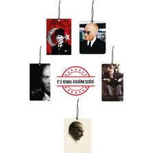 By Meyla Bymeyla Mustafa Kemal Atatürk Serisi 5'li Oto Kokusu ve Oto Aksesuarı