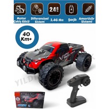 40KM/H Hız Yapan 4WD 4x4 Extreme Thunder Metal Iç Aksam Uzaktan Kumandalı Araba Rc Model Araç
