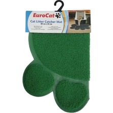 UltraMint Kedi Paspası, Pati Desenli, Koyu Yeşil, 60X45 Cm, Ev Dekorasyonu Için