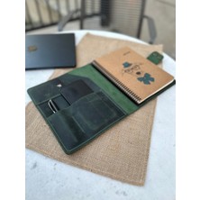 El Yapımı Hakiki Deri A5 Defter Kılıfı ve Organizer Not Defteri Çantası
