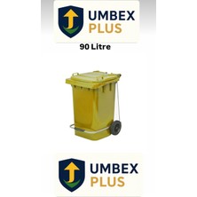 Umbex Plus Umbex Pedallı Tıbbi Plastik Çöp Konteyneri 90 Litre Plastik Konteyner - A Isıya Karşı Dayanıklı-