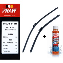 Phaff Audi Q2 (2016-2024) Ön Silecekleri (600MM + 480MM) ve Börfh 32 ML Konsantre Cam Suyu