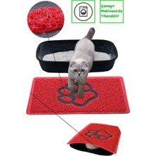 UltraMint Kedi Kumu Paspası 40X60, Elekli, Kıvırcık Doku, Renkli ve Dayanıklı