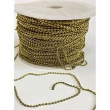 Boncukcu Abla 3 Metre Gold Renk 4 Ml. Inci Boncuk Kolye ve Takı Zinciri