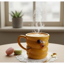 Bsre Catdog Figürlü 3D Seramik Kupa Bardak - Nostaljik Çizgi Film Figürlü Kupa