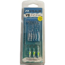 Ryuji V8 8cm 5.5gr Silikon Yem (3+5) Blue Glitter