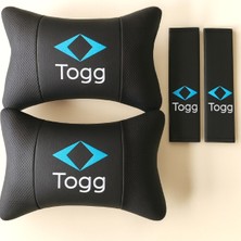 Normadia Konforlu Togg Oto Boyun Destek Yastığı ve Emniyet Kemeri Kılıfı Seti