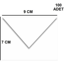 İstisna 100 Adet Beyaz Mini Zarf 7x9 Cm