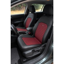 Normadia Deri ve Kumaş Karışımlı Kırmızı Oto Kılıf, Opel Mokka 2012-2024