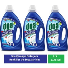 Doa Sıvı Çamaşır Deterjanı Renkliler ve Beyazlar Derinlemesine Temizlik 3 x 2145 ml