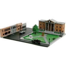 Line Geleceğe Dönüş Saat Kulesi Nano Sahnesi Diorama Modellemesi Güvenli