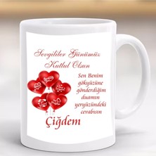 UltraMint Kişiye Özel Yazılı Sevgililer Günü Hediyelik Kupa Bardak