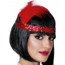 Narnuga 70'ler 80'ler ve 90'lar Temalı Kırmızı Renk Çarliston Saç Bandı