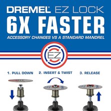 Dremel EZ476 1 1/2 Inç Ez Kilit Döner Alet Plastik Için Kesme Tekerlekleri, 5'li Paket