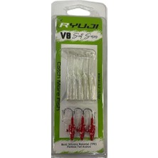 Ryuji V8 8cm 5.5gr Silikon Yem (3+5) Trans Red Head