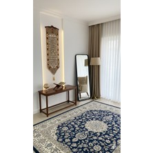 Gfsmore Esmaül Hüsna El Yapımı Boncuk Taş Işlemeli Kumaş Duvar Süsü (Açık Renk)