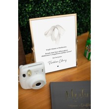 Anı Defteri ve Teşekkür Kartı Seti, Imza Panosu, Çerçevesiz Guestbook