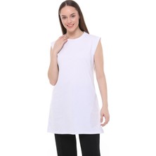 İlmek Kadın Ikili Paket Penye Sıfır Kollu Dik Yaka Içlik Uzun Kurtarıcı Tshirt 23215